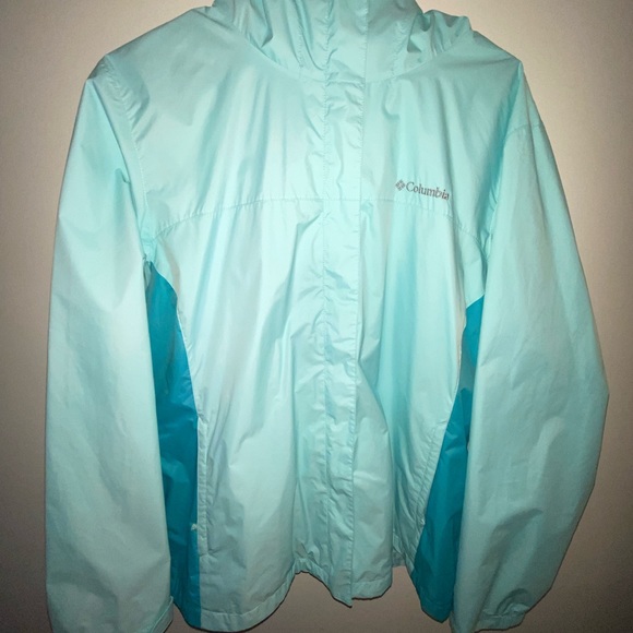 Columbia blue rain jacket - Picture 1 of 6